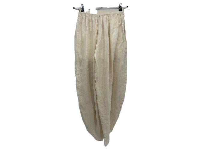 Autre Marque Pantalones GIA STUDIOS de lino beige - vista 2