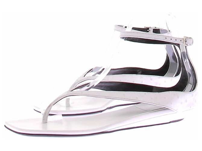 Autre Marque Sandali con listini bianchi Bianco - vista 2