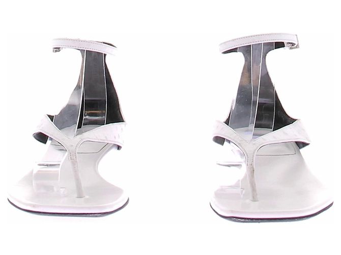 Autre Marque Sandali con listini bianchi Bianco - vista 3