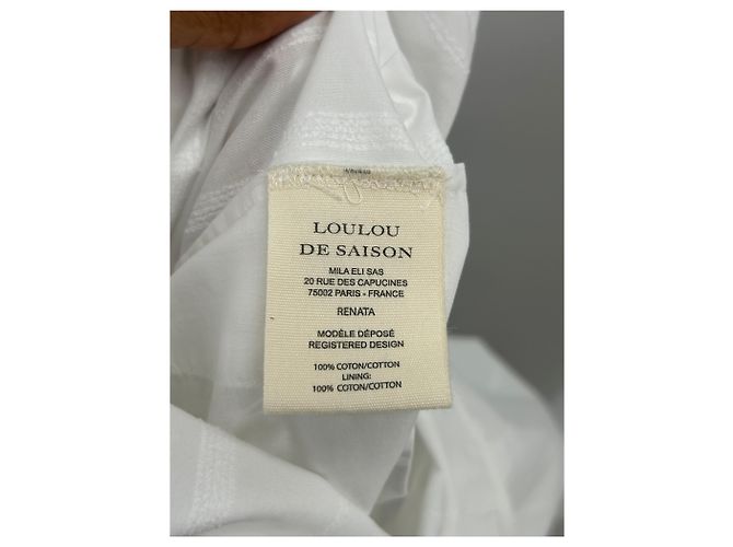 Autre Marque Abito chemisier bianco LOULOU DE SAISON - vista 7