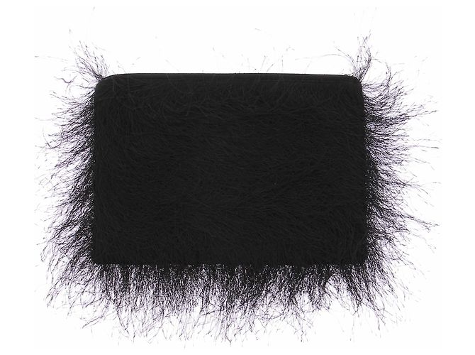 Autre Marque Clutch nera effetto pelliccia Nero - vista 2