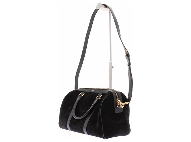 Céline Borsa a mano in pelle Boston Nero - vista 2