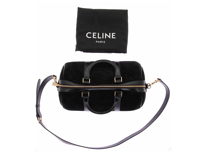 Céline Borsa a mano in pelle Boston Nero - vista 8