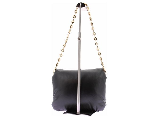 Loewe Borsa Goya Puffer in pelle nera Nero - vista 3
