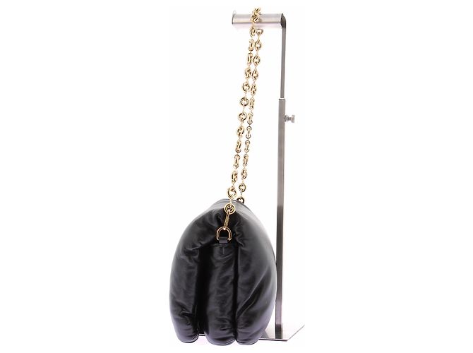 Loewe Borsa Goya Puffer in pelle nera Nero - vista 4