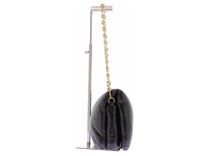 Loewe Borsa Goya Puffer in pelle nera Nero - vista 5