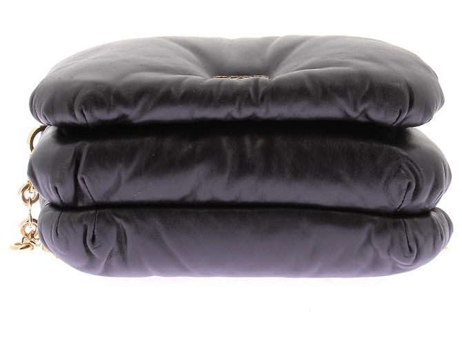 Loewe Borsa Goya Puffer in pelle nera Nero - vista 6
