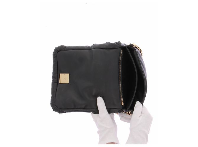 Loewe Borsa Goya Puffer in pelle nera Nero - vista 7