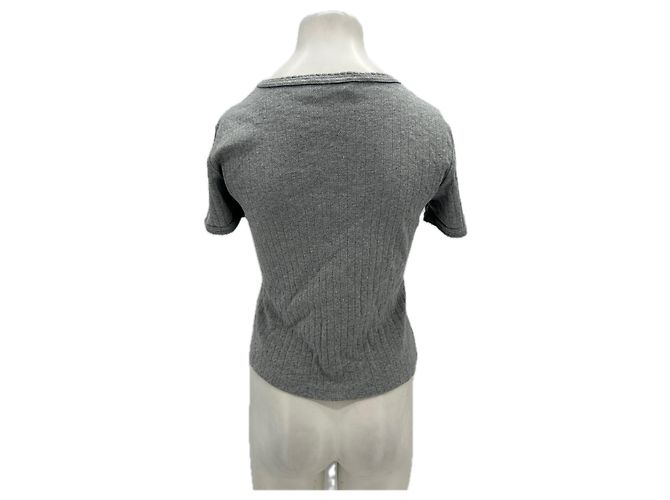 Autre Marque Camiseta de algodón gris - vista 2