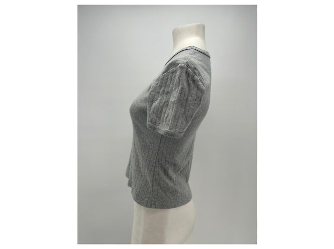 Autre Marque Camiseta de algodón gris - vista 3