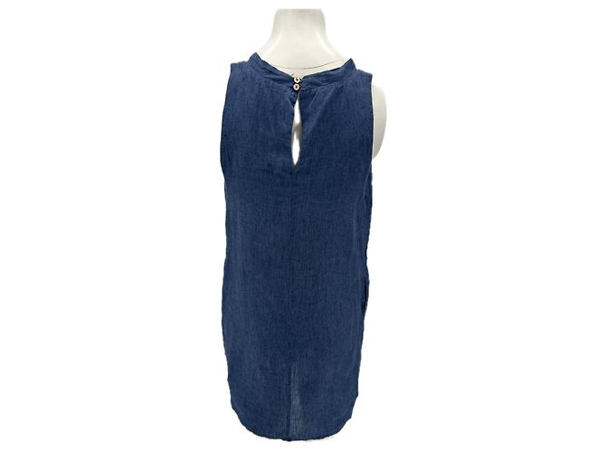 Autre Marque CENTOLINO Leinenkleid blau - Ansicht 2