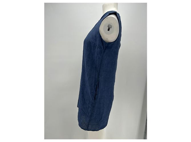 Autre Marque CENTOLINO Leinenkleid blau - Ansicht 3