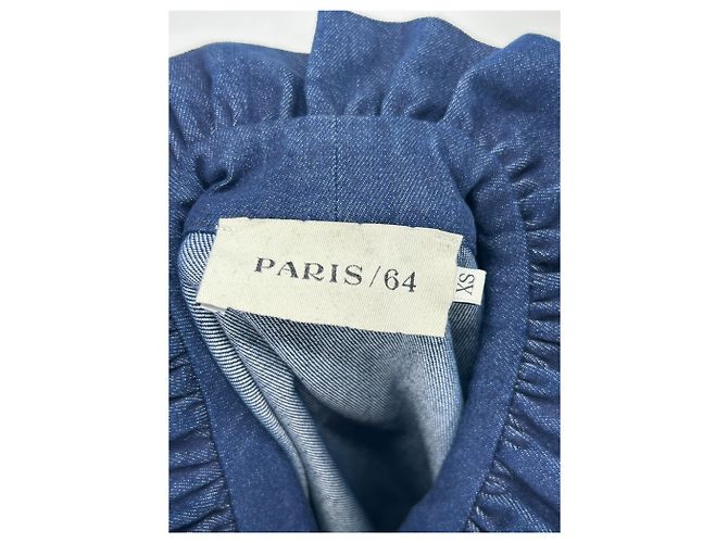 Autre Marque Camicetta in denim blu cotone XS - vista 5