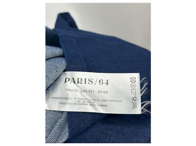 Autre Marque Camicetta in denim blu cotone XS - vista 6