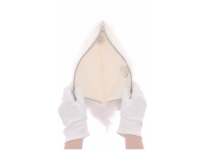 Autre Marque Clutch blanca efecto pelo Blanco - vista 4