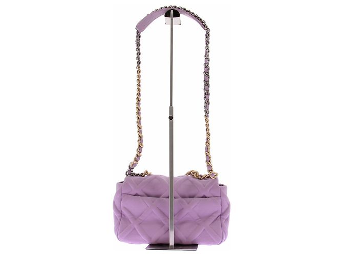 Chanel Borsa 19 in jersey Porpora - vista 3