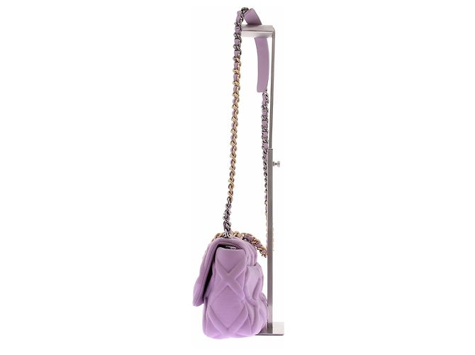 Chanel Borsa 19 in jersey Porpora - vista 5