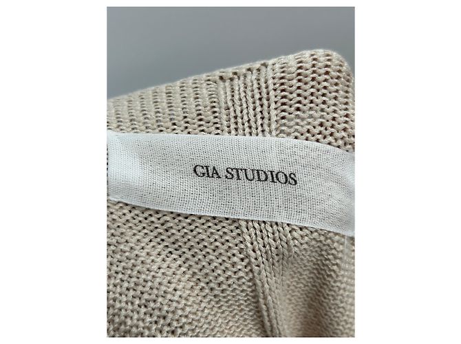 Autre Marque Suéter GIA STUDIOS de seda bege - vista 5