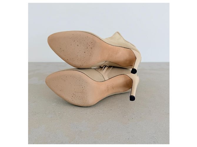 Stivaletti con lacci in mesh e pelle beige Giuseppe Zanotti Taglia 36 - vista 5