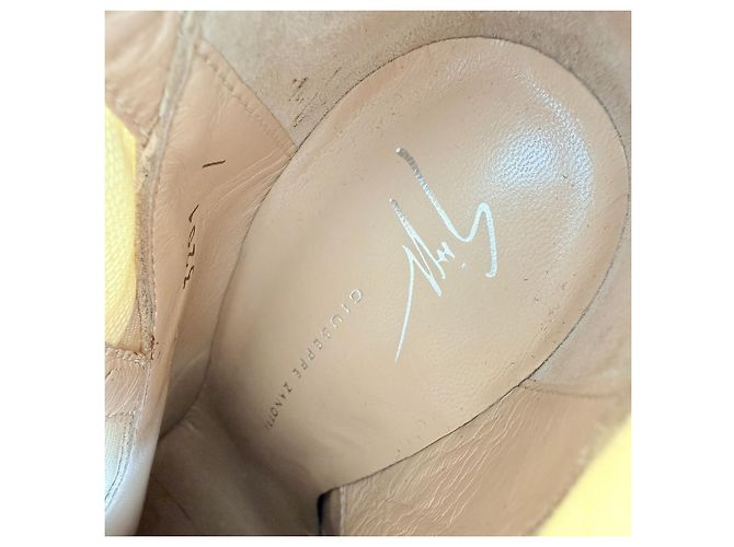 Stivaletti con lacci in mesh e pelle beige Giuseppe Zanotti Taglia 36 - vista 7