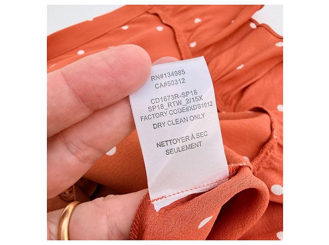 For Love & Lemons Polka Dot Midi Kleid – Größe M Weiß Orange - Ansicht 8