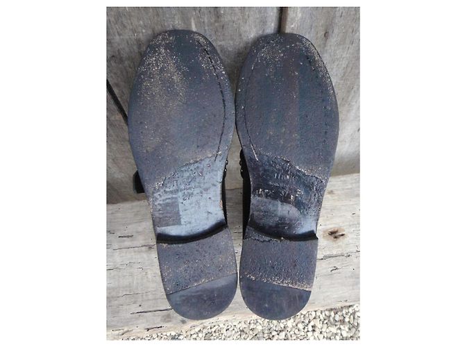 Botas de cano curto de couro preto com tachas Maje - vista 6
