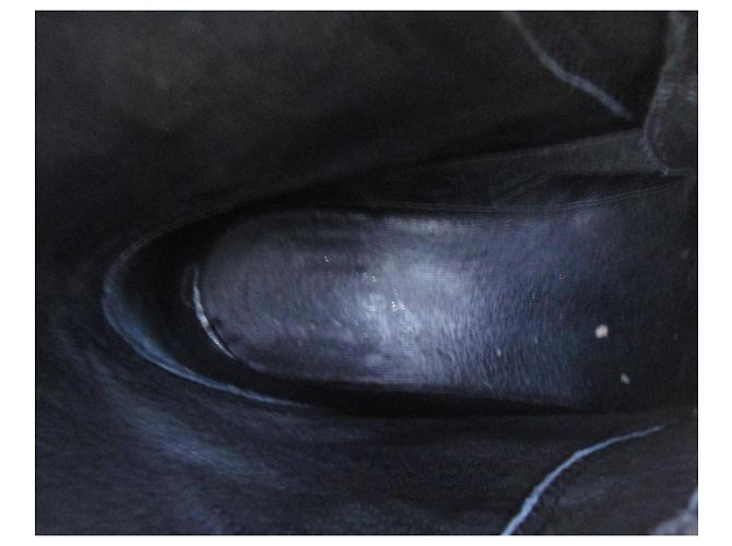 Botas de cano curto de couro preto com tachas Maje - vista 7