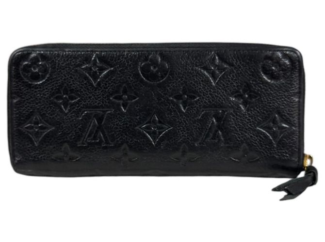 Cartera larga Louis Vuitton Portefeuille Clemence Monogram Empreinte Negro Multicolor - vista 2