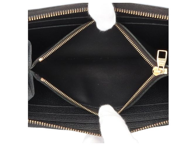 Cartera larga Louis Vuitton Portefeuille Clemence Monogram Empreinte Negro Multicolor - vista 7