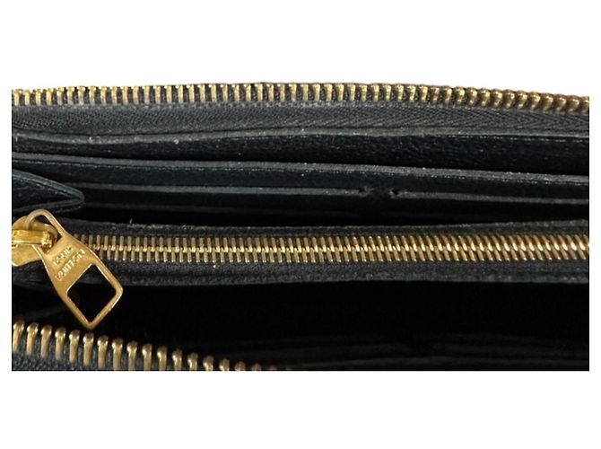 Cartera larga Louis Vuitton Portefeuille Clemence Monogram Empreinte Negro Multicolor - vista 9