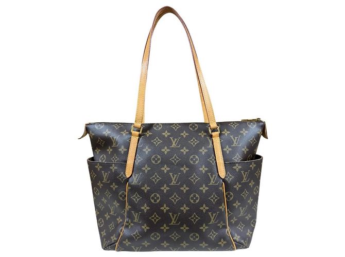 Borsa Tote Louis Vuitton Totally MM Monogram Marrone Multicolore Monogramma - vista 3