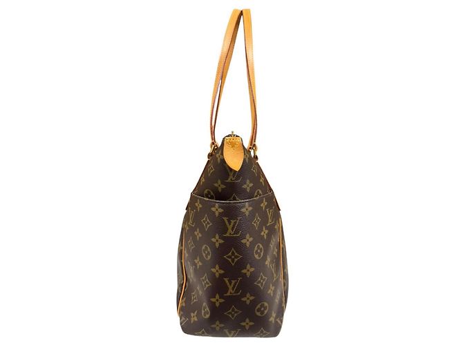Borsa Tote Louis Vuitton Totally MM Monogram Marrone Multicolore Monogramma - vista 4
