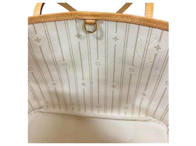 Borsa Tote Louis Vuitton Neverfull PM Damier Azur Bianco Blu Multicolore - vista 10