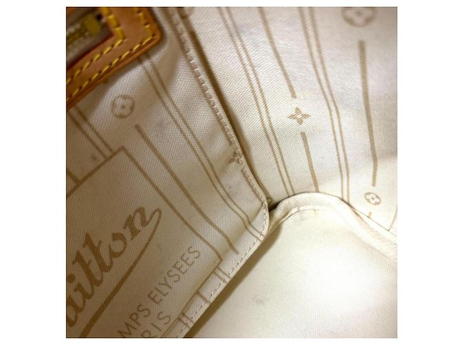 Borsa Tote Louis Vuitton Neverfull PM Damier Azur Bianco Blu Multicolore - vista 13