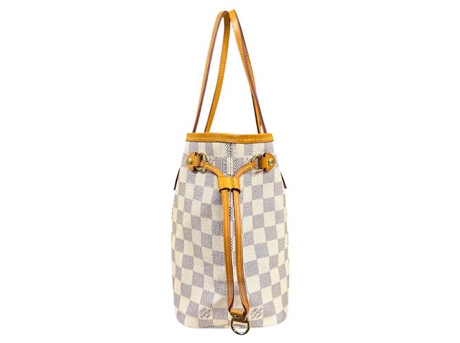 Borsa Tote Louis Vuitton Neverfull PM Damier Azur Bianco Blu Multicolore - vista 5