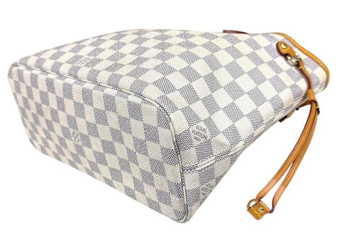Borsa Tote Louis Vuitton Neverfull PM Damier Azur Bianco Blu Multicolore - vista 6