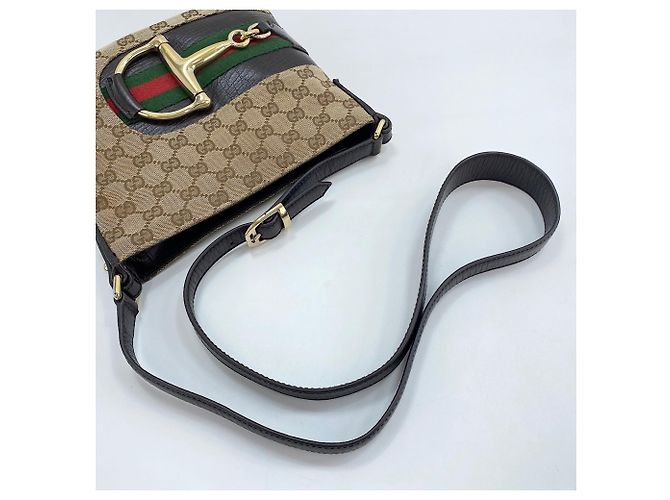 Borsa a Spalla Gucci Horsebit Beige - vista 10