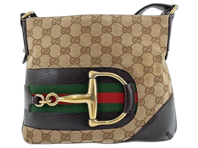 Borsa a Spalla Gucci Horsebit Beige - vista 2