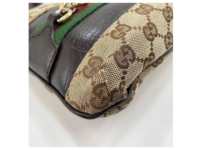 Borsa a Spalla Gucci Horsebit Beige - vista 8