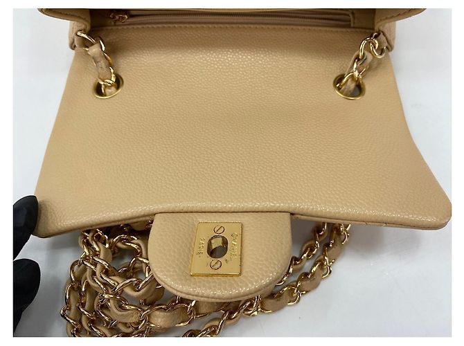Borsa a Spalla Chanel Mini Matelassé, Beige - vista 12