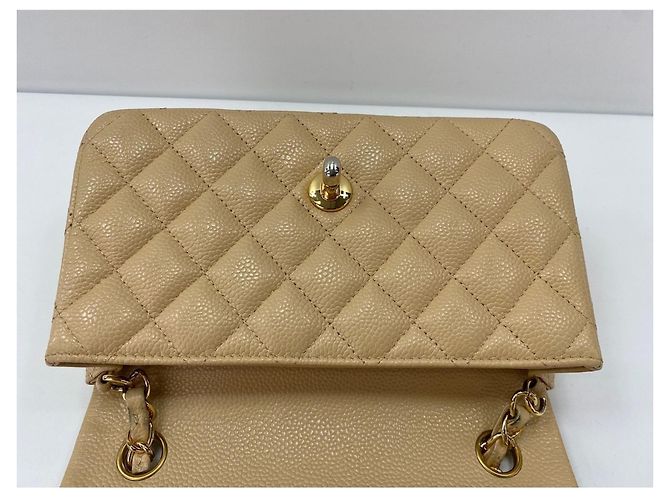 Borsa a Spalla Chanel Mini Matelassé, Beige - vista 13