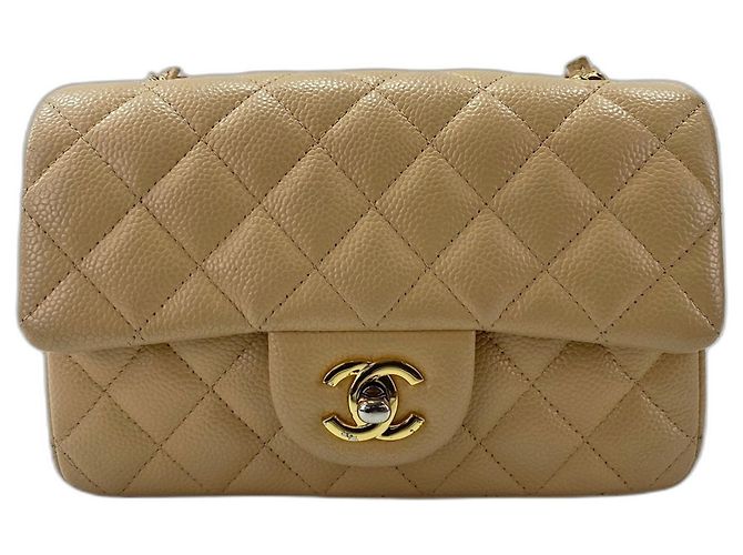 Borsa a Spalla Chanel Mini Matelassé, Beige - vista 2