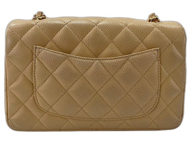 Borsa a Spalla Chanel Mini Matelassé, Beige - vista 3