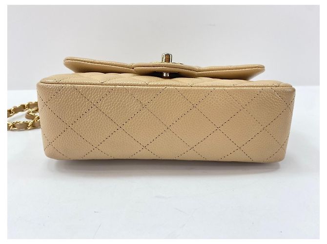 Borsa a Spalla Chanel Mini Matelassé, Beige - vista 6
