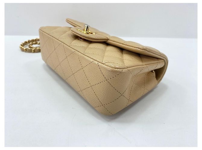 Borsa a Spalla Chanel Mini Matelassé, Beige - vista 8