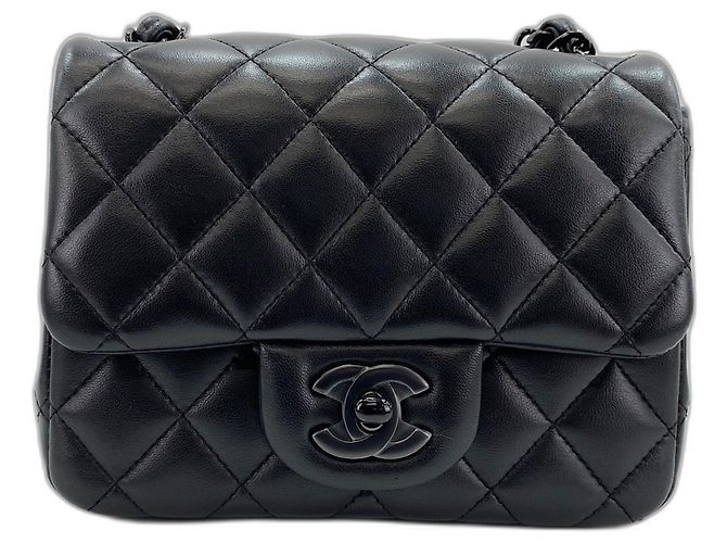 Borsa a Spalla Chanel Mini Matelassé Nero - vista 2