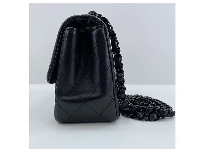 Borsa a Spalla Chanel Mini Matelassé Nero - vista 5