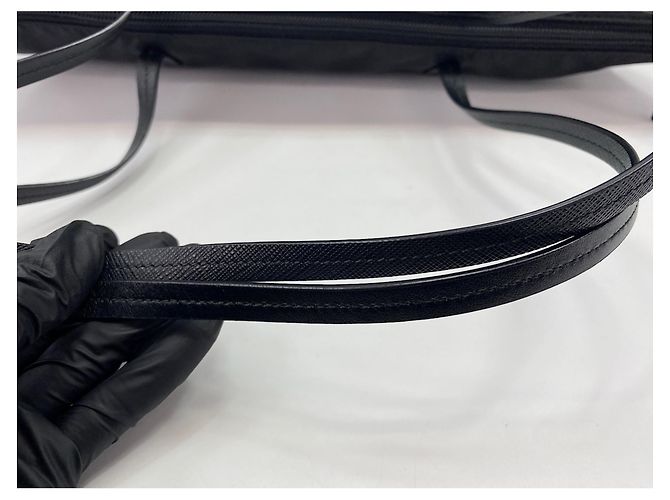 Borsa Tote in Nylon Nero Prada - vista 10