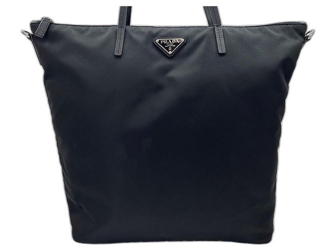 Borsa Tote in Nylon Nero Prada - vista 2