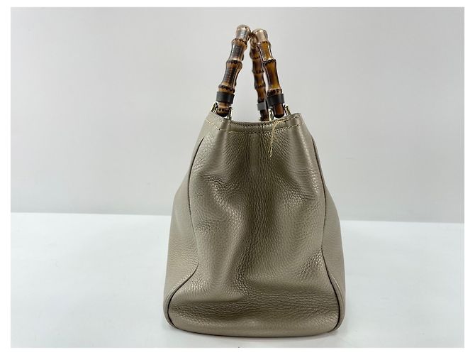 Borsa Gucci Bamboo oro D'oro - vista 4